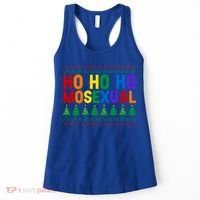 Ho Ho Homosexual Ugly Xmas Sweater Funny Lgbt Christmas Gift Women's Tank Top thumb 0