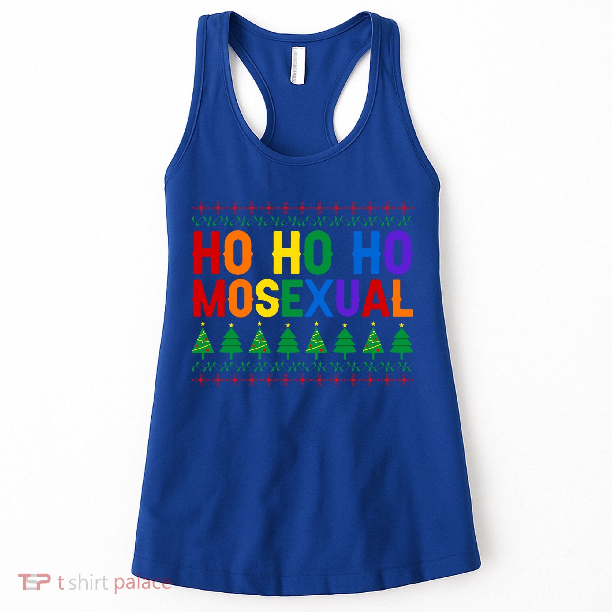 Ho Ho Homosexual Ugly Xmas Sweater Funny Lgbt Christmas Gift Women's Tank Top