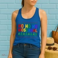 Ho Ho Homosexual Ugly Xmas Sweater Funny Lgbt Christmas Gift Women's Tank Top thumb 2