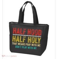 Half Holy Half Hood Pray With Me DonT Play With Me Tote Bag thumb 3