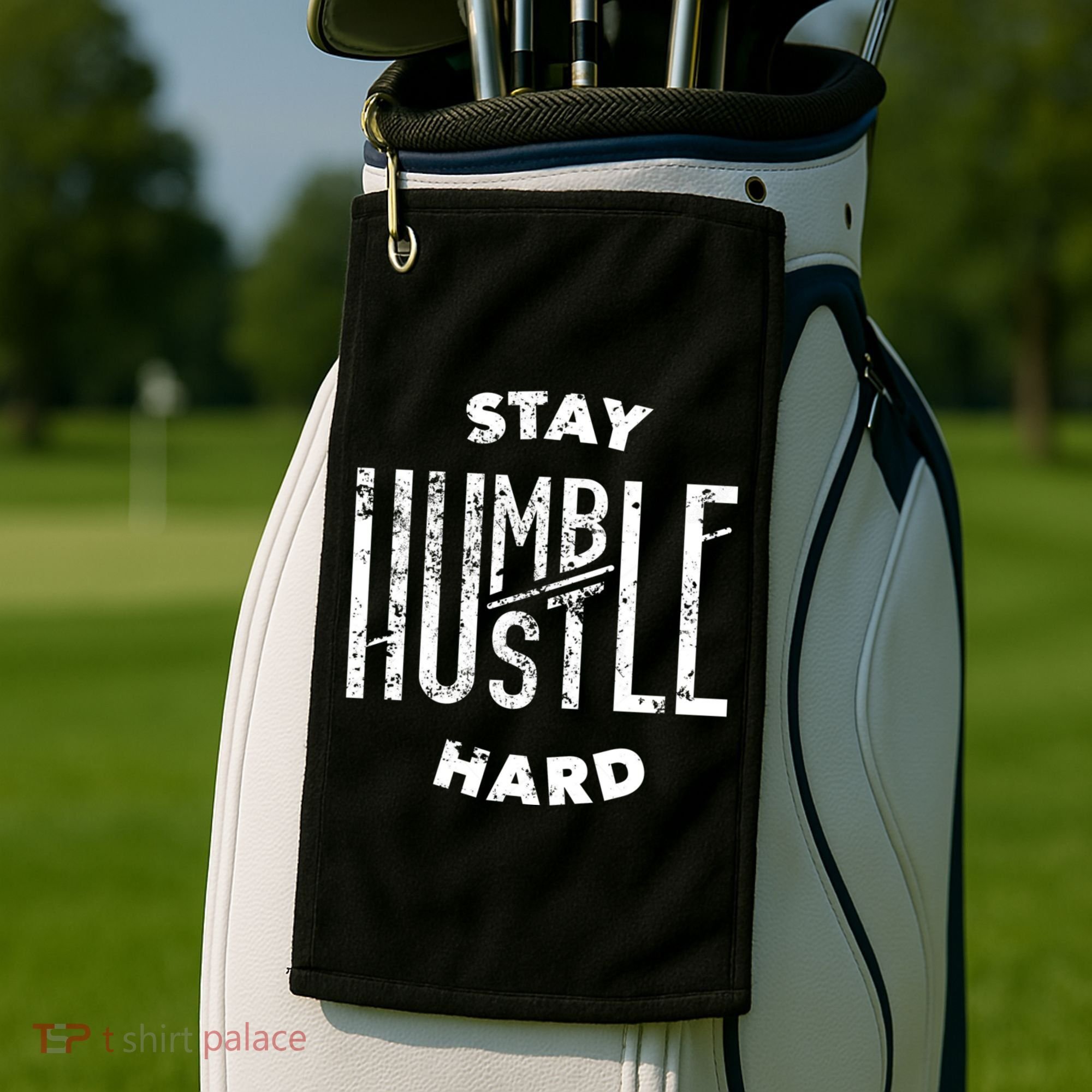 Hustler Hip Hop Lover Stay Humble Hustle Hard Christmas Gift Golf Towel