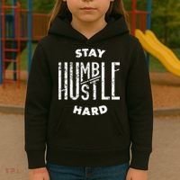 Hustler Hip Hop Lover Stay Humble Hustle Hard Christmas Gift Kids Hoodie thumb 3