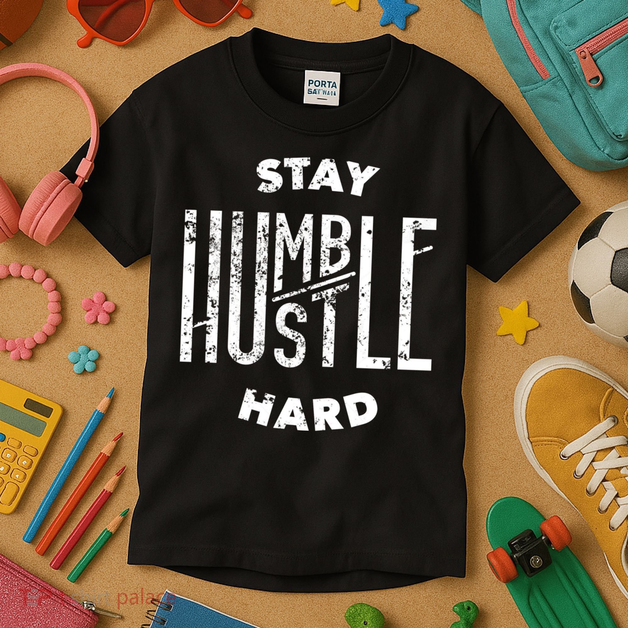 Hustler Hip Hop Lover Stay Humble Hustle Hard Christmas Gift Kids T-Shirt
