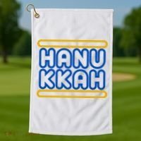 Happy Hanukkah Holiday Gift Golf Towel thumb 1