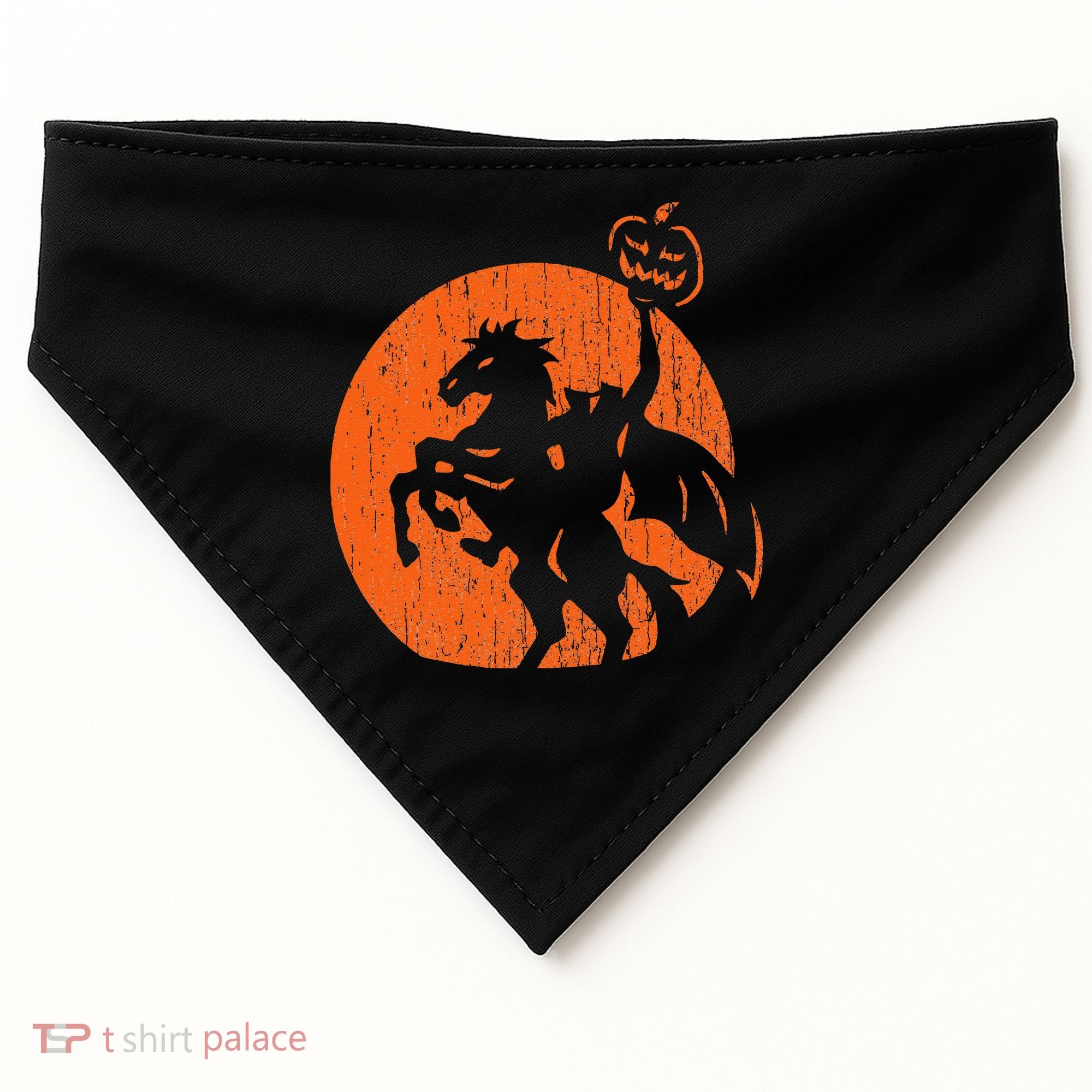 Halloween Headless Horseman Folklore Pumpkin JackOLantern USA-Made Doggie Bandana
