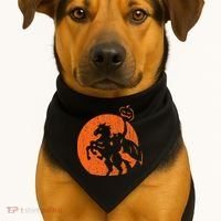 Halloween Headless Horseman Folklore Pumpkin JackOLantern USA-Made Doggie Bandana thumb 1