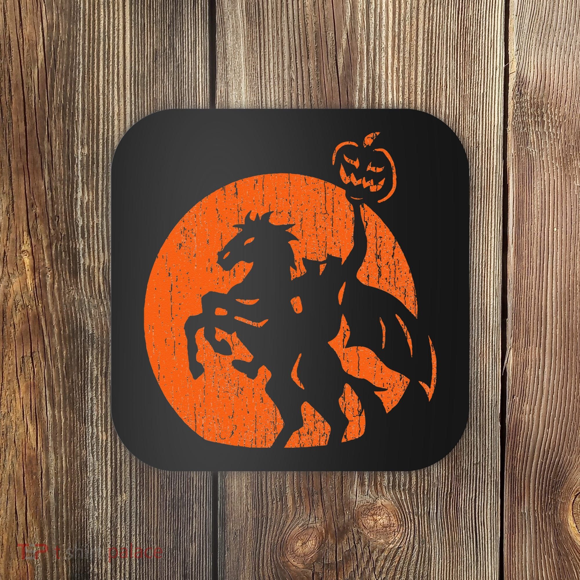 Halloween Headless Horseman Folklore Pumpkin JackOLantern Coaster