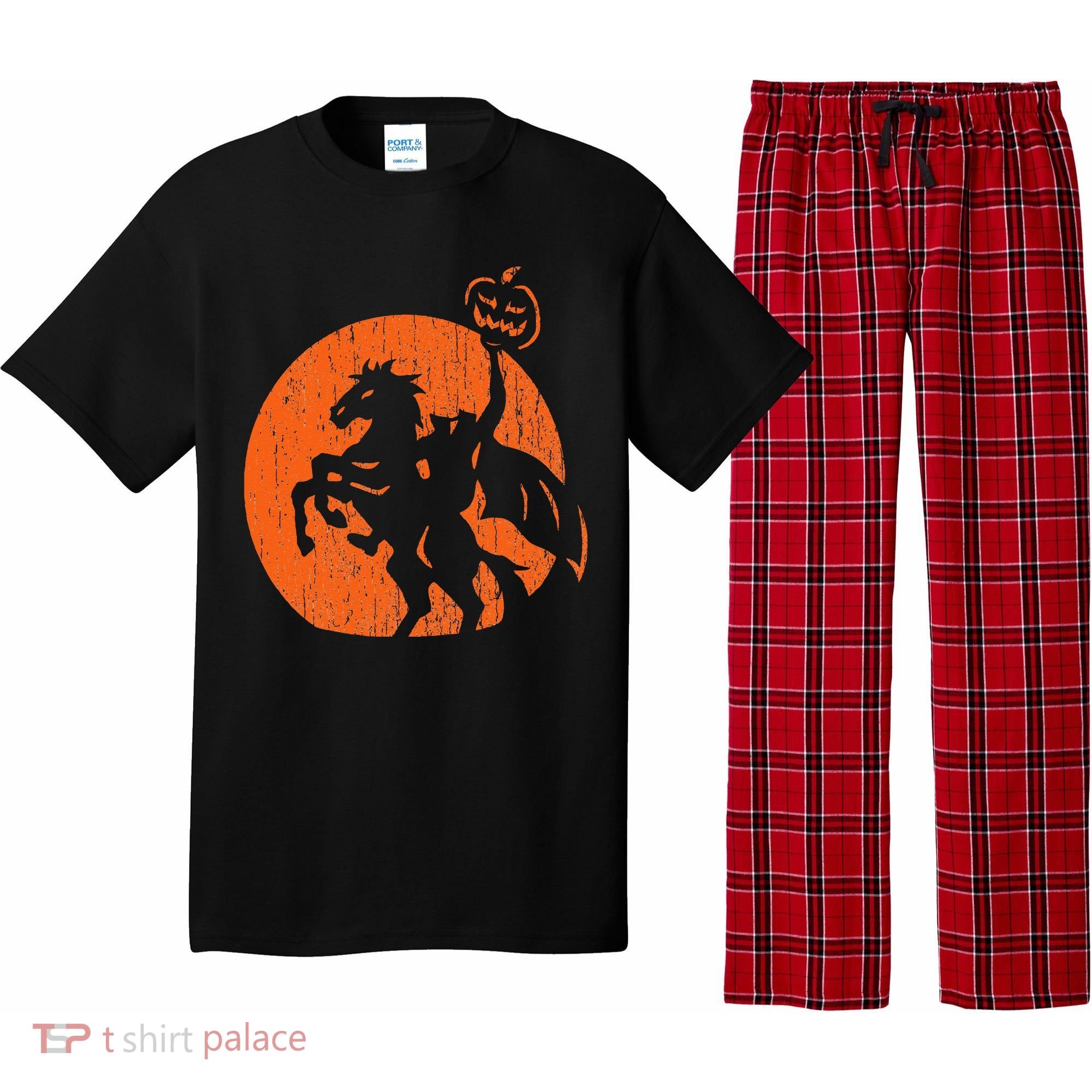 Halloween Headless Horseman Folklore Pumpkin JackOLantern Pajama Set