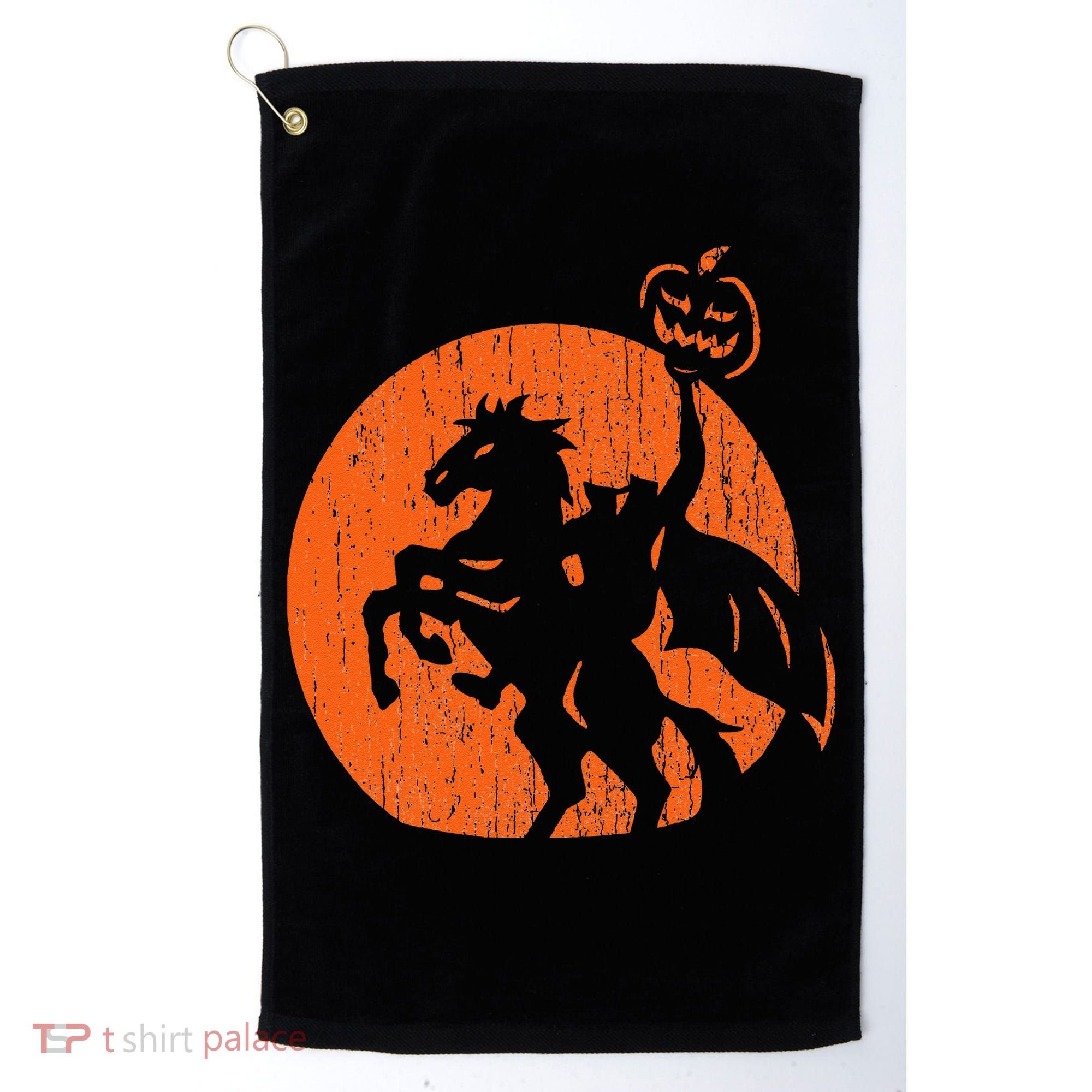 Halloween Headless Horseman Folklore Pumpkin JackOLantern Golf Towel