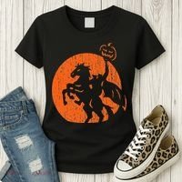 Halloween Headless Horseman Folklore Pumpkin JackOLantern Women's T-Shirt thumb 3