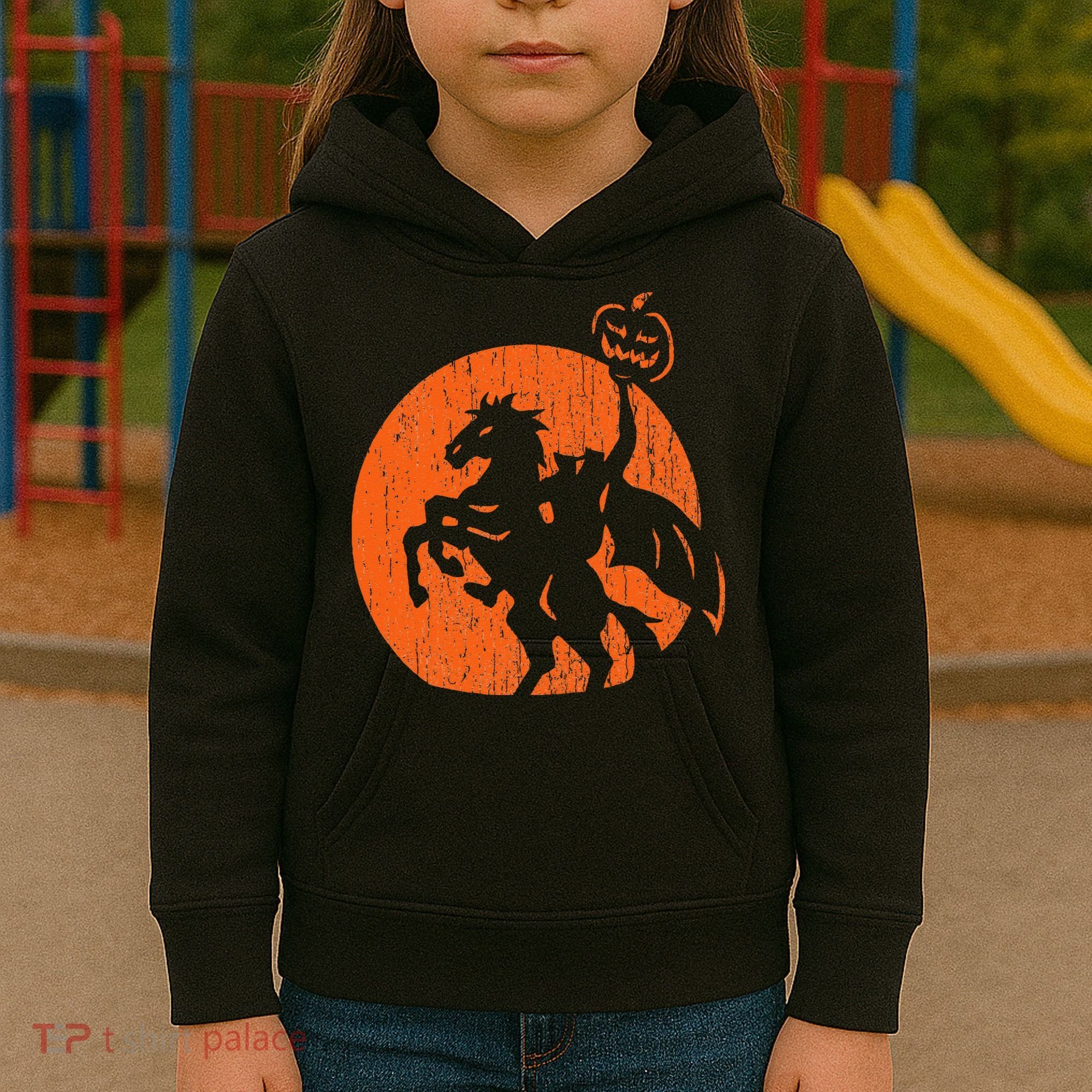 Halloween Headless Horseman Folklore Pumpkin JackOLantern Kids Hoodie