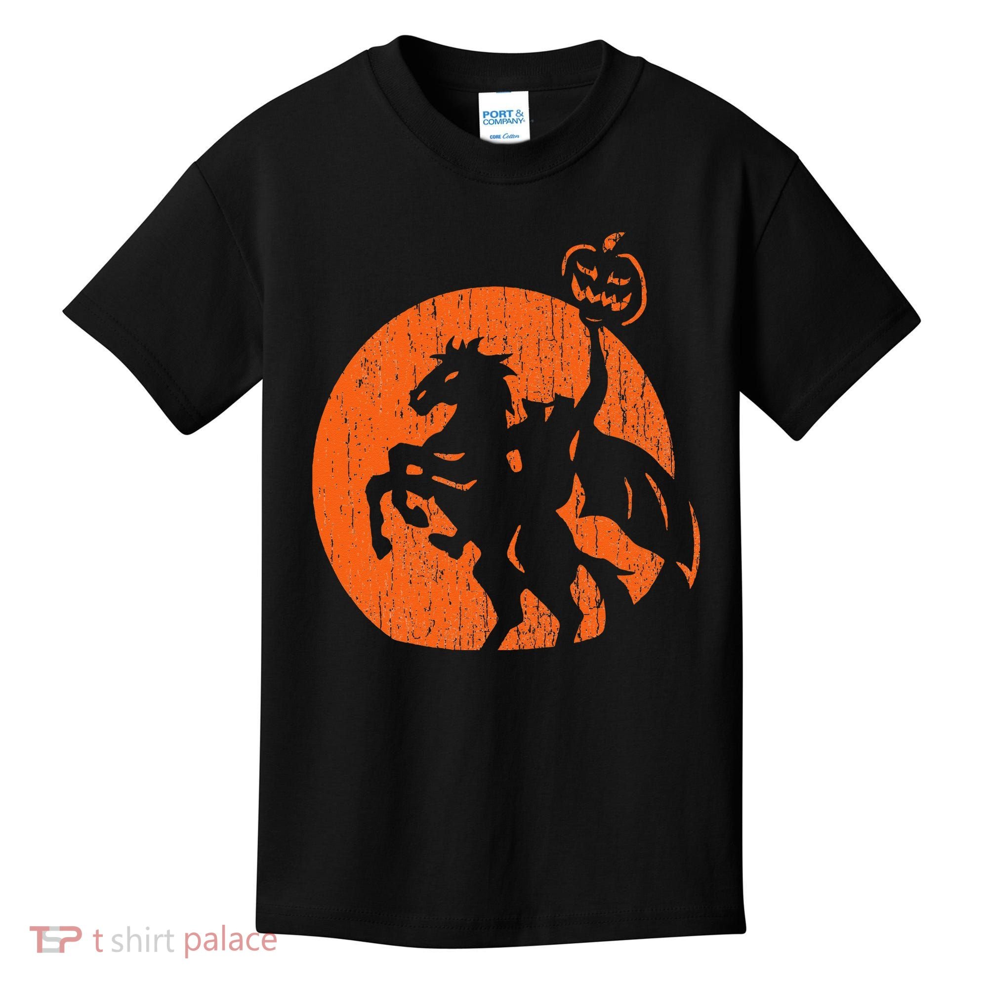 Halloween Headless Horseman Folklore Pumpkin JackOLantern Kids T-Shirt
