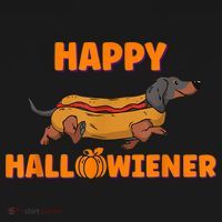 Happy Hallowiener Halloween Dachshund In Hot Dog Costume Tee Hoodie thumb 2