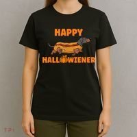 Happy Hallowiener Halloween Dachshund In Hot Dog Costume Tee T-Shirt thumb 4
