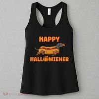 Happy Hallowiener Halloween Dachshund In Hot Dog Costume Tee Women's Tank Top thumb 3