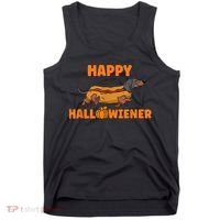 Happy Hallowiener Halloween Dachshund In Hot Dog Costume Tee Tank Top thumb 0