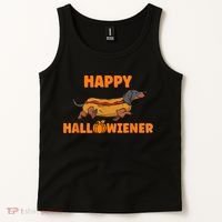 Happy Hallowiener Halloween Dachshund In Hot Dog Costume Tee Tank Top thumb 2