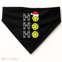 Ho Ho Ho Pickleball Christmas Santa Hat Holiday USA-Made Doggie Bandana thumb 0