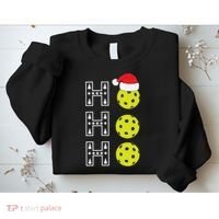 Ho Ho Ho Pickleball Christmas Santa Hat Holiday Sweatshirt thumb 2