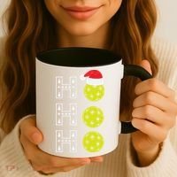 Ho Ho Ho Pickleball Christmas Santa Hat Holiday Coffee Mug thumb 3