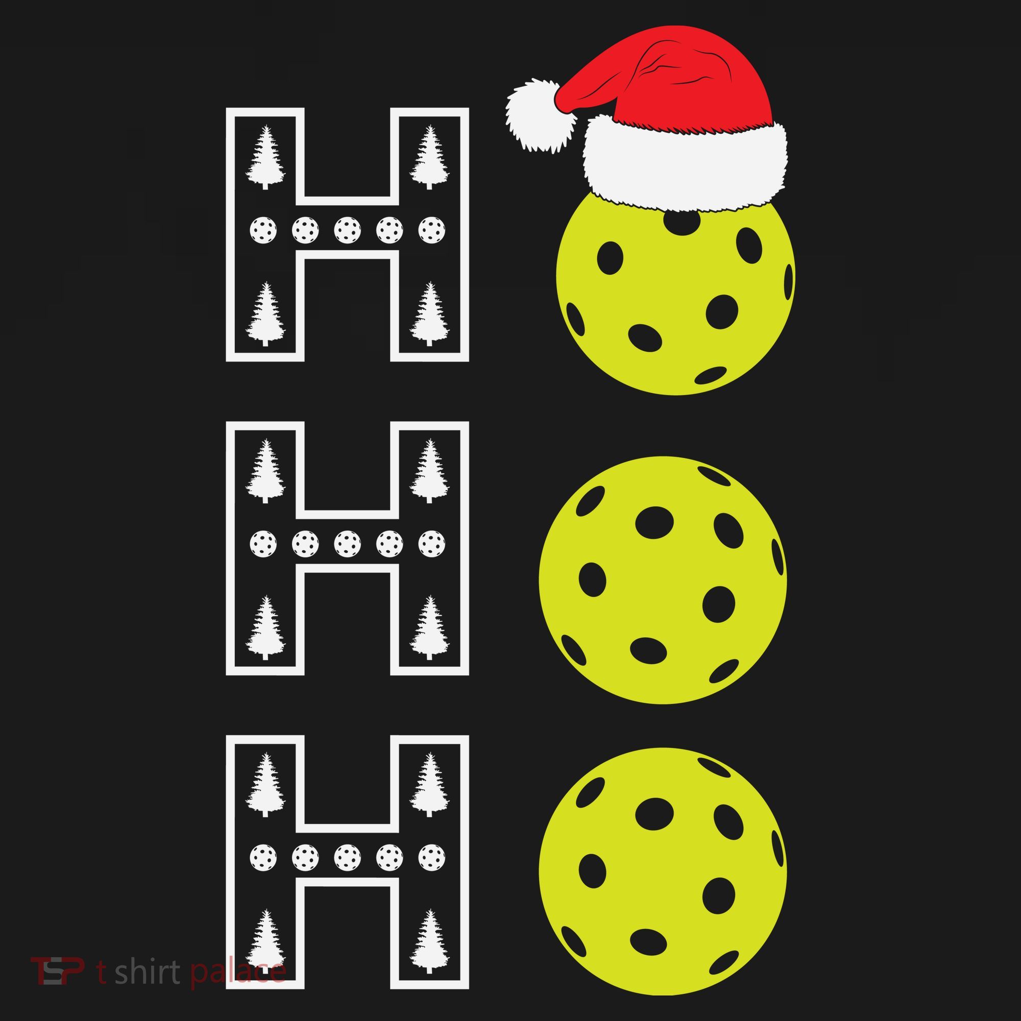 Ho Ho Ho Pickleball Christmas Santa Hat Holiday Women's Hoodie