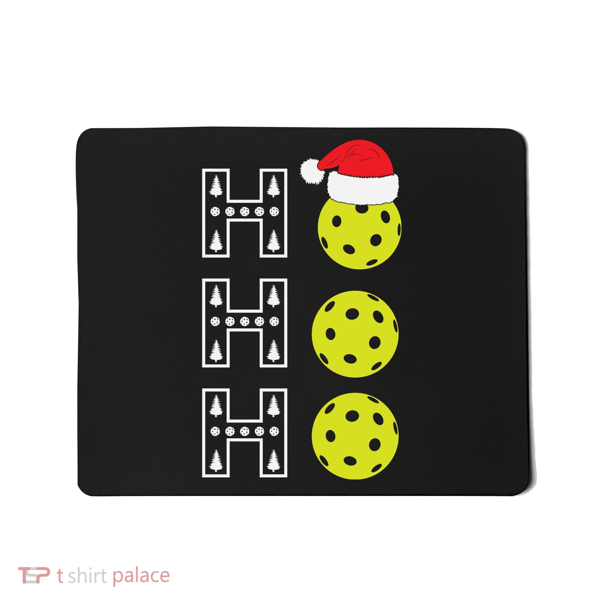 Ho Ho Ho Pickleball Christmas Santa Hat Holiday Mousepad