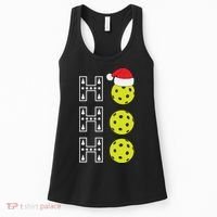 Ho Ho Ho Pickleball Christmas Santa Hat Holiday Women's Tank Top thumb 0