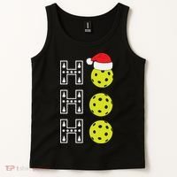 Ho Ho Ho Pickleball Christmas Santa Hat Holiday Tank Top thumb 2