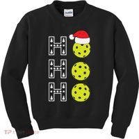 Ho Ho Ho Pickleball Christmas Santa Hat Holiday Kids Sweatshirt thumb 0