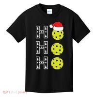 Ho Ho Ho Pickleball Christmas Santa Hat Holiday Kids T-Shirt thumb 0