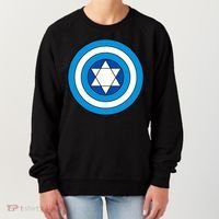 Hero Holidays Hanukkah Captain Shield Logo Women's Sweatshirt thumb 0