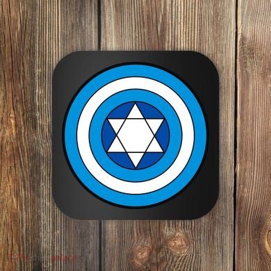 Hero Holidays Hanukkah Captain Shield Logo Coaster