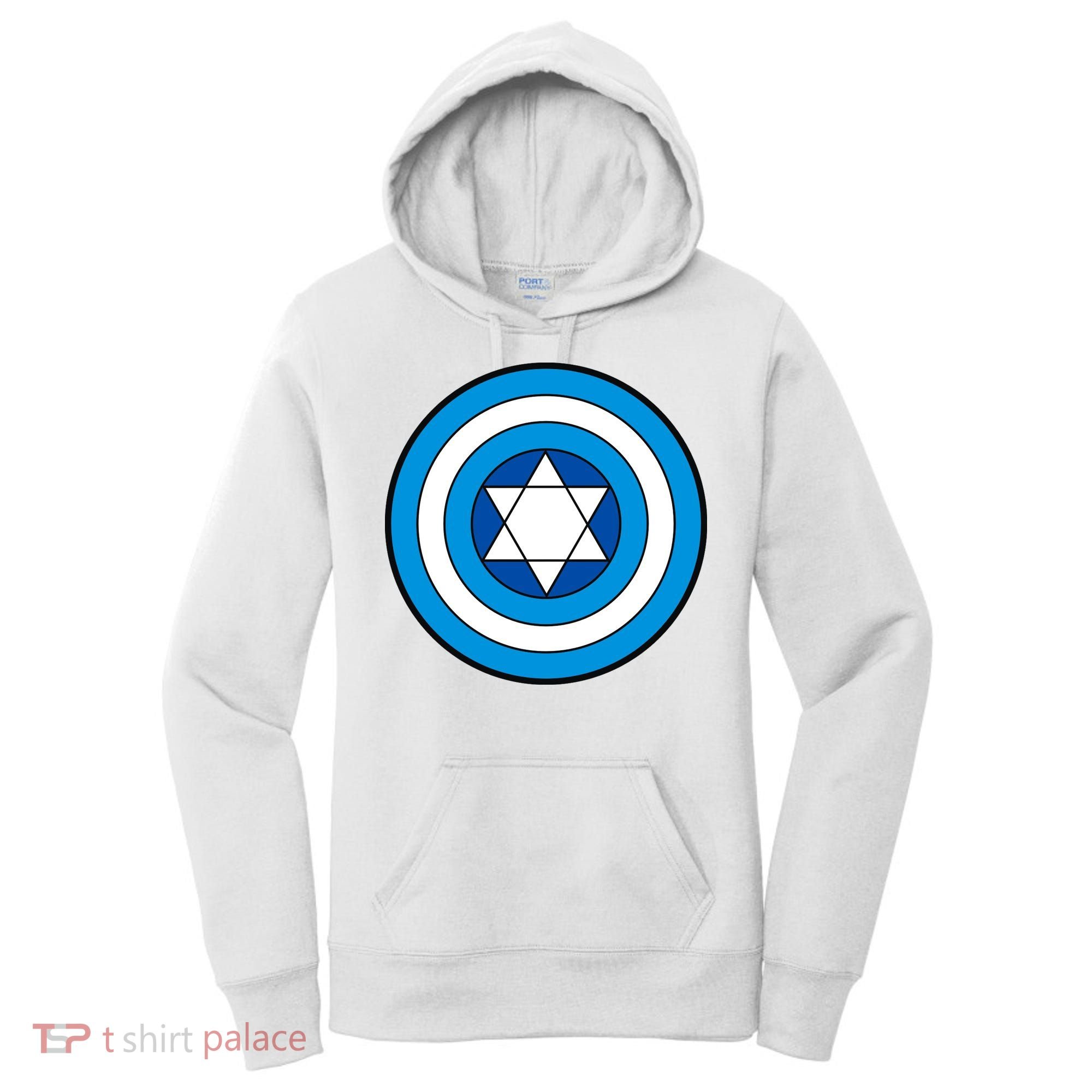 Hero Holidays Hanukkah Captain Shield Logo Women's Hoodie