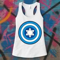 Hero Holidays Hanukkah Captain Shield Logo Women's Tank Top thumb 3