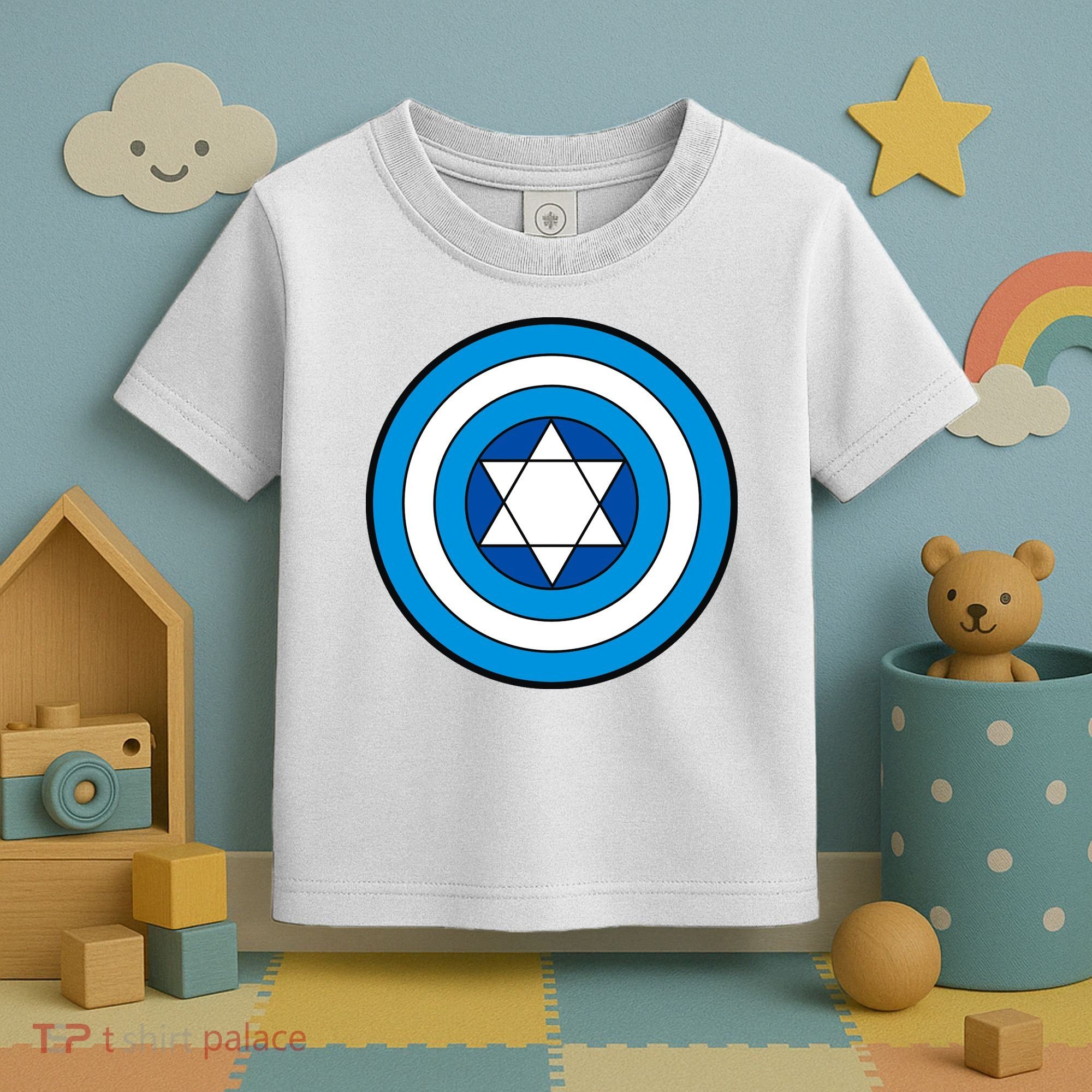 Hero Holidays Hanukkah Captain Shield Logo Toddler T-Shirt