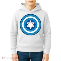 Hero Holidays Hanukkah Captain Shield Logo Kids Hoodie thumb 4