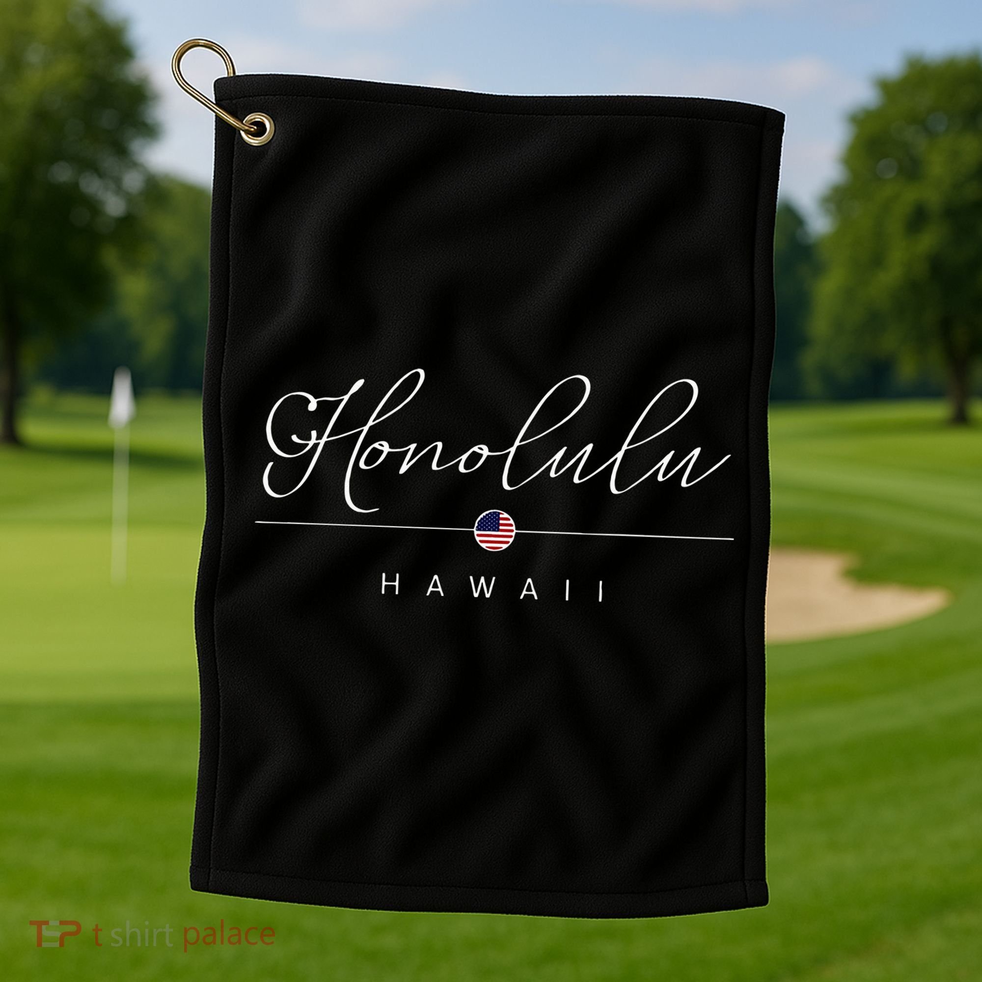 Honolulu Hawaii HI On Honolulu Golf Towel
