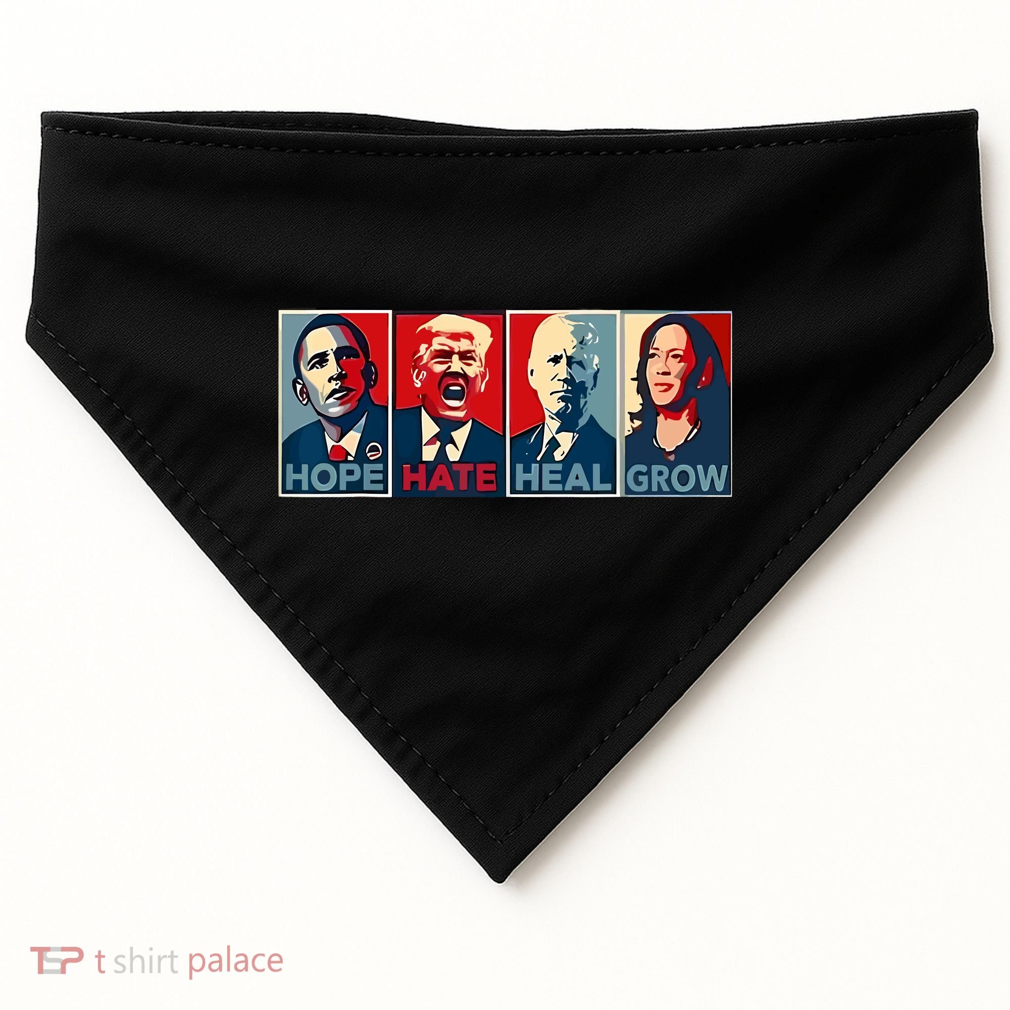 Hope Hate Heal Grow USA-Made Doggie Bandana