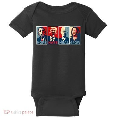 Hope Hate Heal Grow Baby Bodysuit