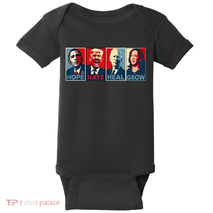 Hope Hate Heal Grow Baby Bodysuit