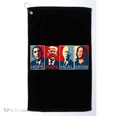 Hope Hate Heal Grow Golf Towel