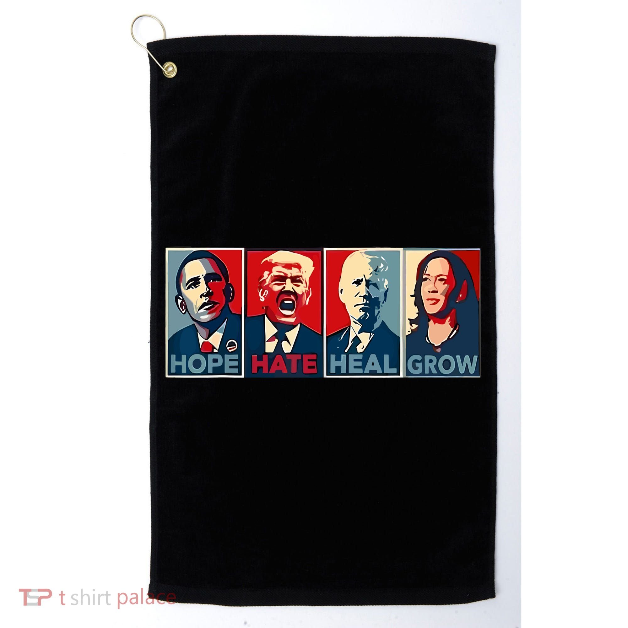 Hope Hate Heal Grow Golf Towel