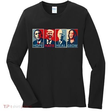 Hope Hate Heal Grow Women's Long Sleeve Shirt
