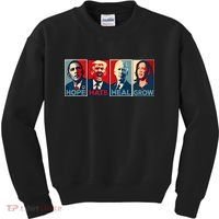 Hope Hate Heal Grow Kids Sweatshirt thumb 0