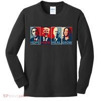 Hope Hate Heal Grow Kids Long Sleeve Shirt thumb 0