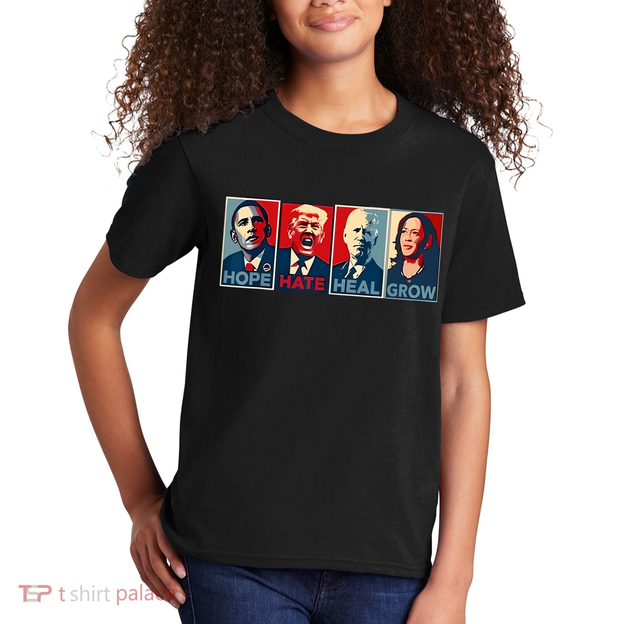 Hope Hate Heal Grow Kids T-Shirt