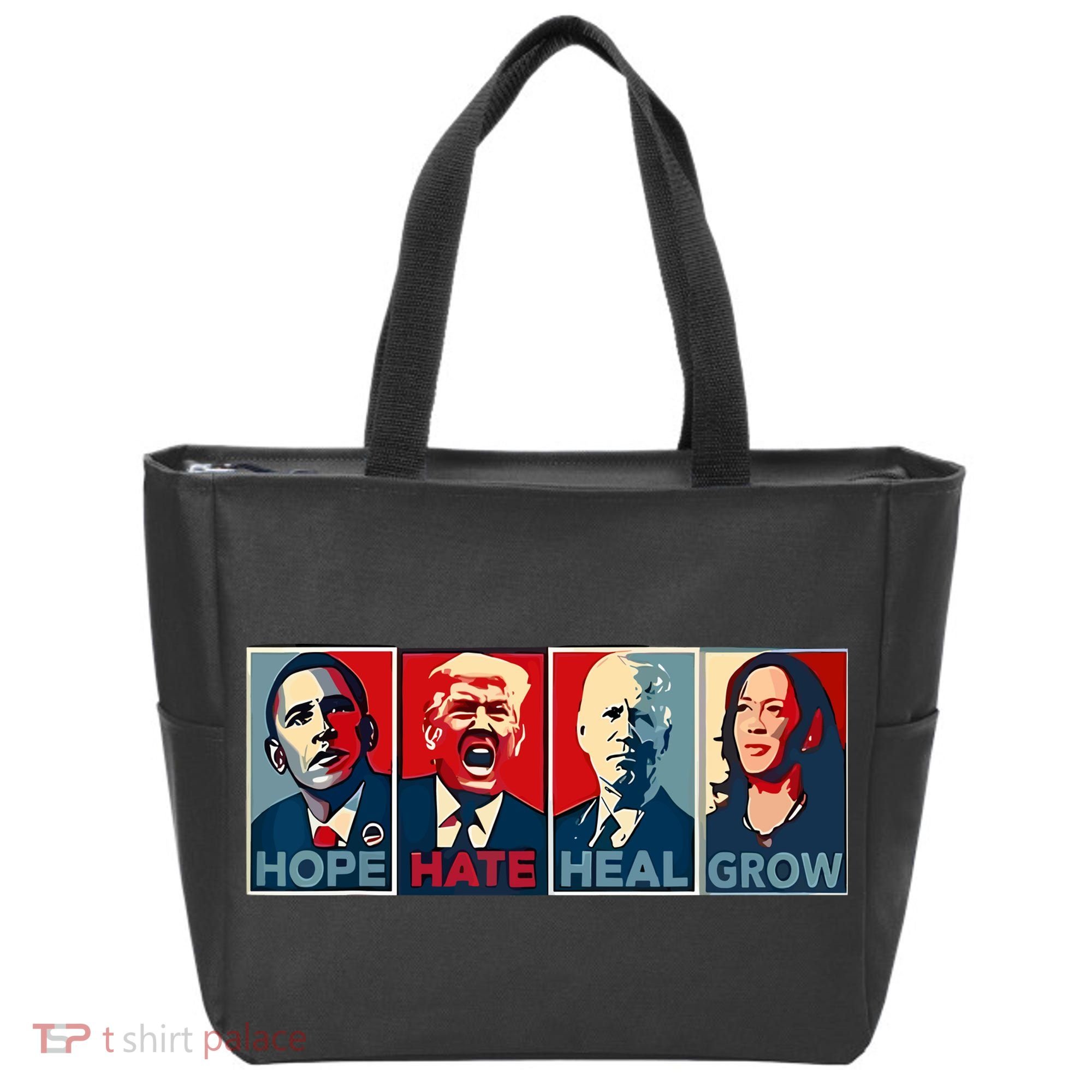 Hope Hate Heal Grow Tote Bag