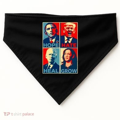 Hope Hate Heal Grow USA-Made Doggie Bandana