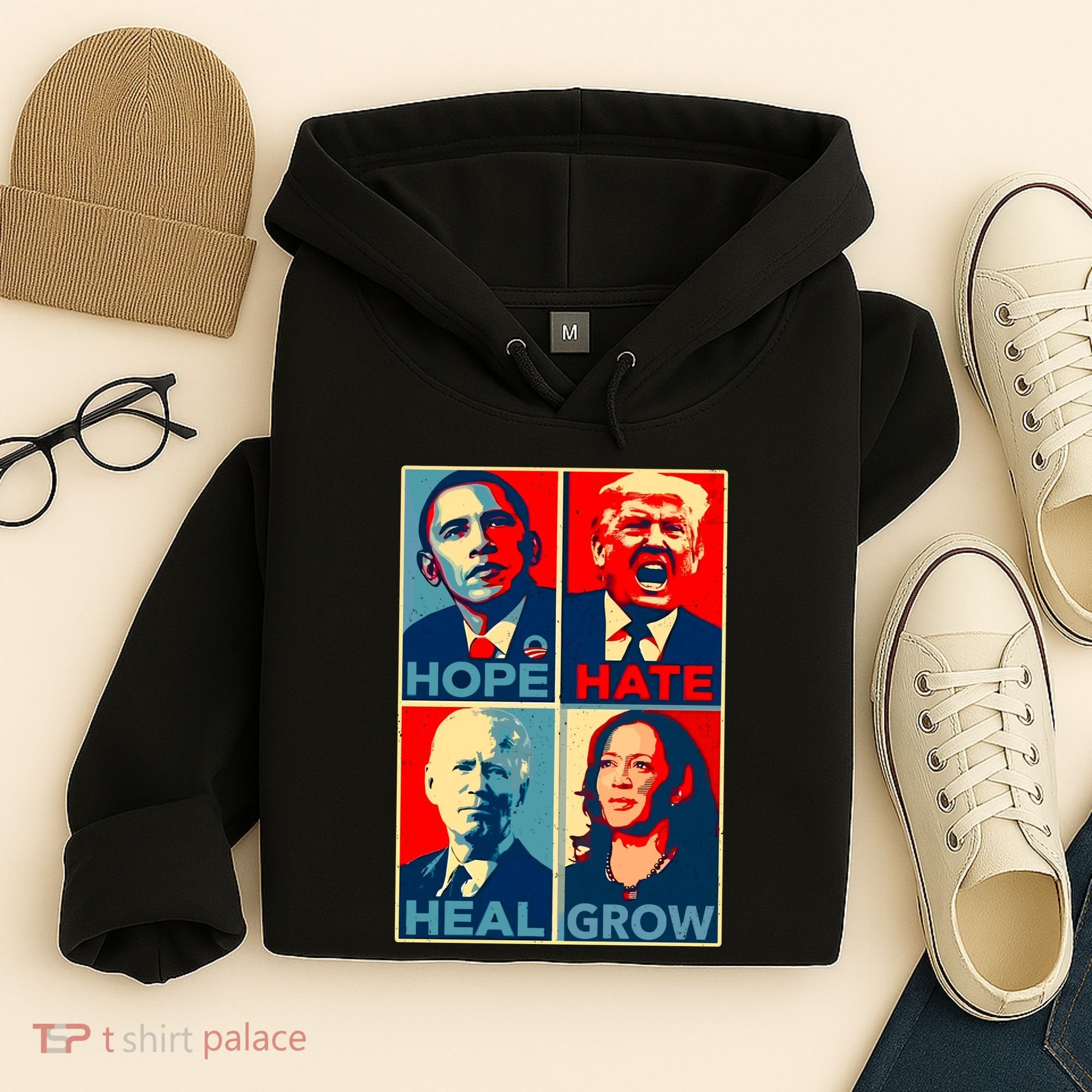 Hope Hate Heal Grow Hoodie