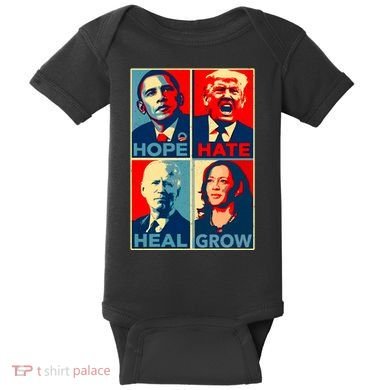 Hope Hate Heal Grow Baby Bodysuit
